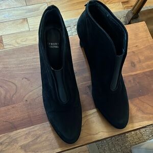 Stuart Weitzman 11 M black women boots w heel